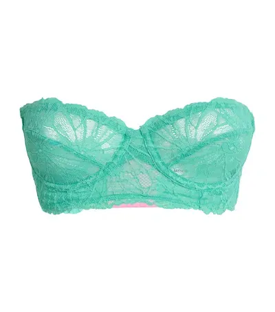 Dora Larsen Lace Eden Strapless Bra In Green