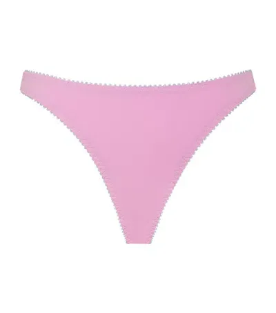 Dora Larsen Organic Cotton Nova Thong In Purple