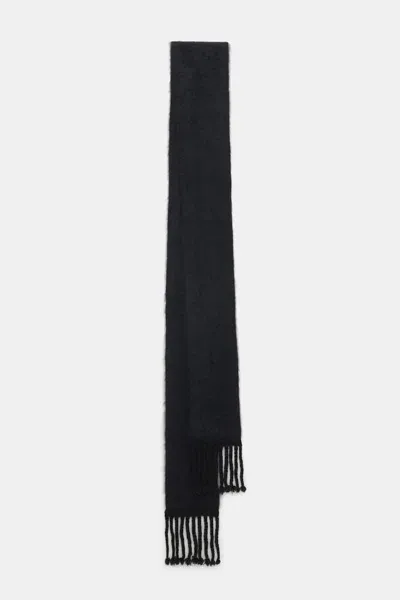 Dorothee Schumacher Cashmere Scarf With Twisted Fringe In Black