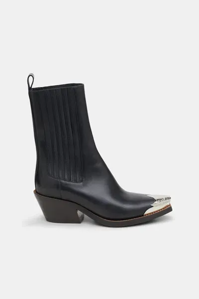 Dorothee Schumacher Chelsea Boots With Metal Toe Cap In Black