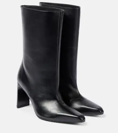 Dorothee Schumacher Chic Sophistication Leather Ankle Boots In Black