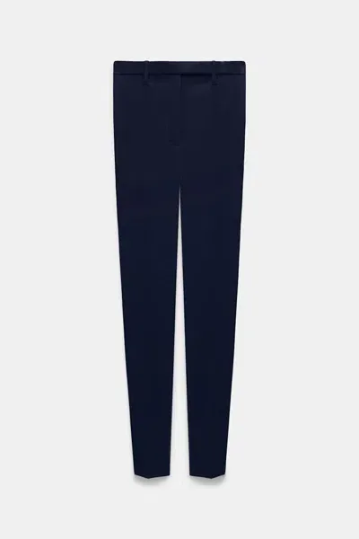 Dorothee Schumacher Cigarette Pants In Punto Milano In Blue