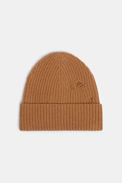 Dorothee Schumacher Merino-cashmere Ribbed Knit Hat In Brown