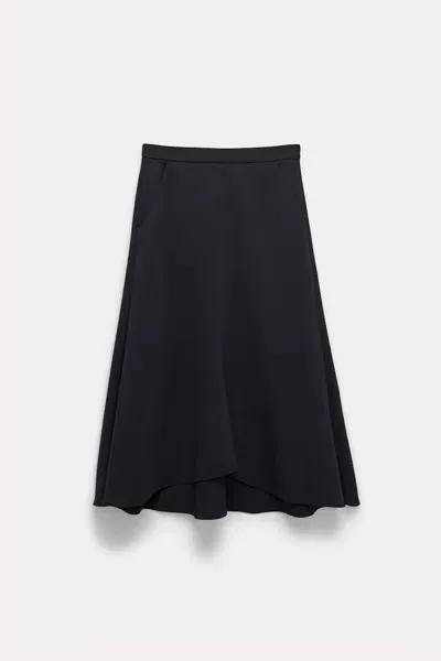 Dorothee Schumacher Wide Leg Pants In Punto Milano With Western Details In Black