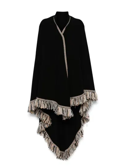 Dorothee Schumacher Wool Poncho In Black