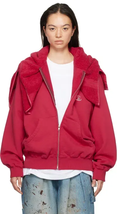 Doublet Red Onsen Towel Hoodie