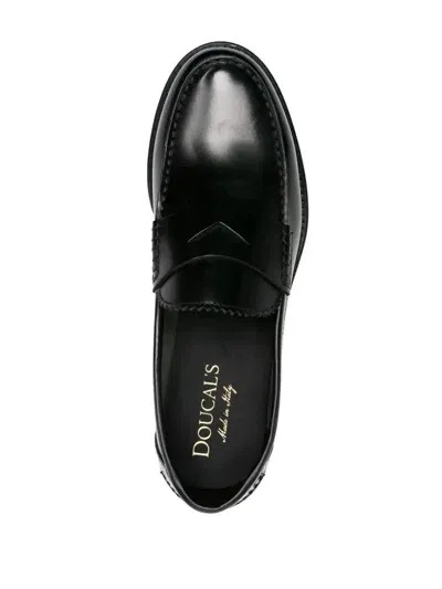 Doucal's Penny Loafer Shoes In Brown