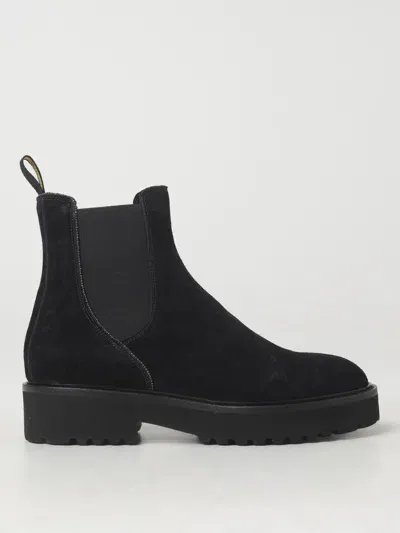 Doucal's Perforated Suede Chelsea Boots In Schwarz