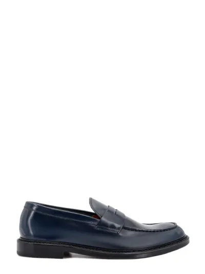 Doucal's Leather Loafer In Blue