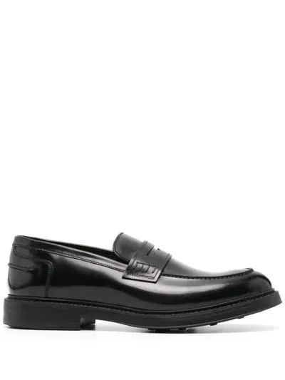 Doucal's Leather Loafers In Schwarz