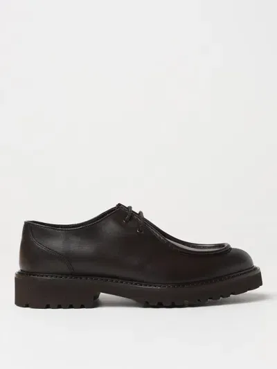 Doucal's Leather Derby Shoes In Dark