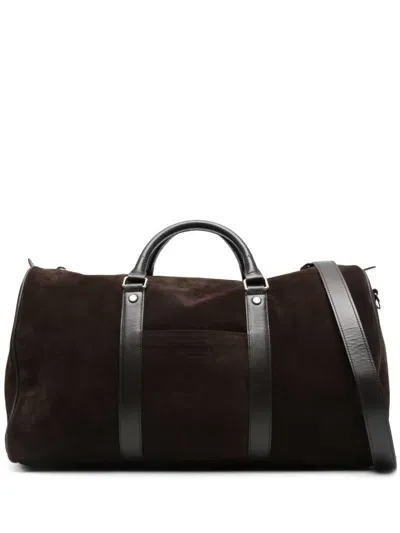 Doucal's Suede Holdall In Brown