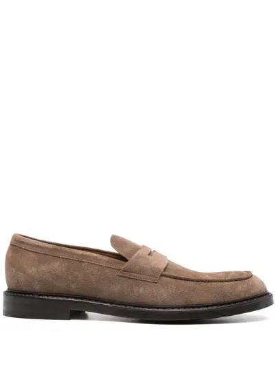 Doucal's Suede Loafers In Brown