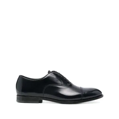 Doucal's Leather Oxford Shoes In Black