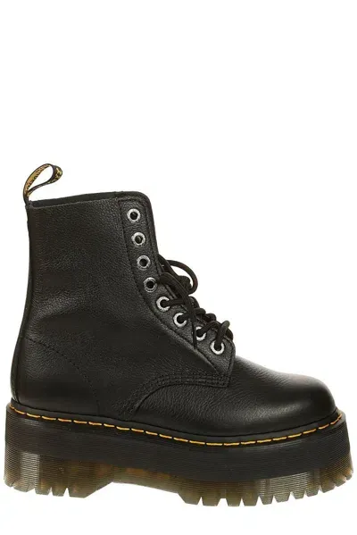 Dr. Martens' 1460 Pascal Max Platform Combat Boots In Black