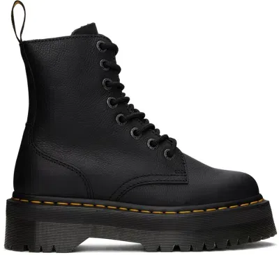 Dr. Martens' 40mm Jadon Fur Lined Leather Boots In Black