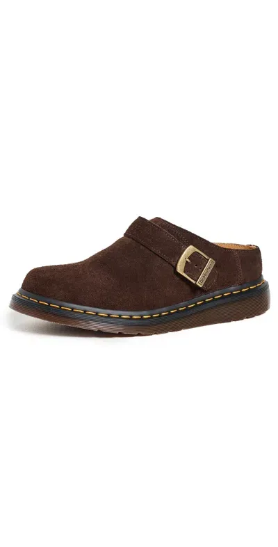 Dr. Martens' Isham Desert Oasis Suede Mules In Brown