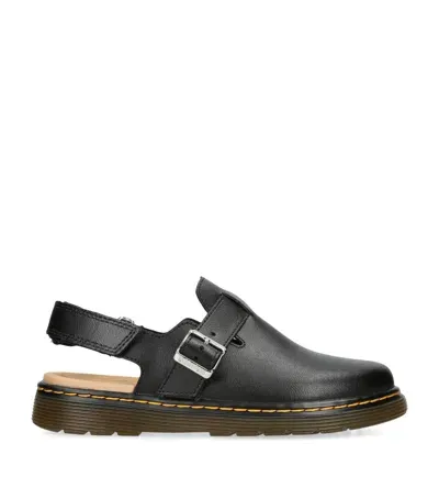 Dr. Martens' Kids' Leather Jorgie Junior Sandals In Black