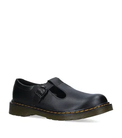 Dr. Martens' Kids' Leather Polley Mary Janes In Black