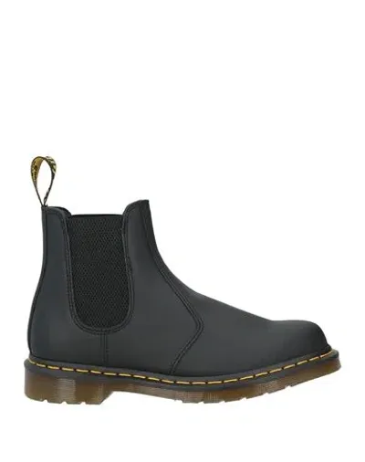 Dr. Martens' 2976 Combat Boots In Black Leather In Schwarz