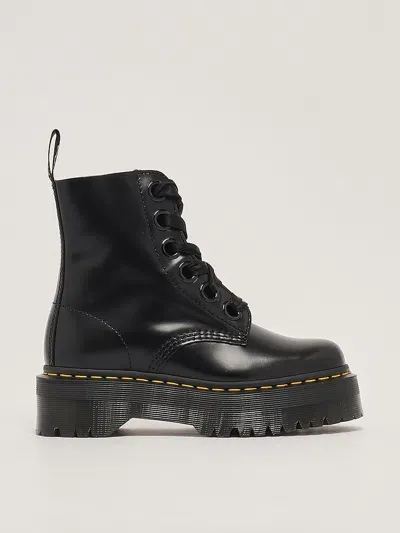 Dr. Martens' Molly Boots In Nero