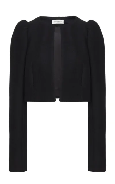 Dries Van Noten Bea Wool-blend Bolero In Black