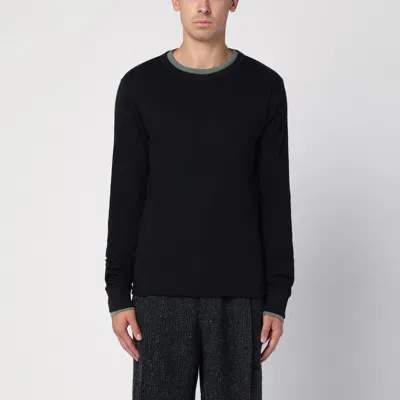 Dries Van Noten Black Cotton Crew-neck T-shirt