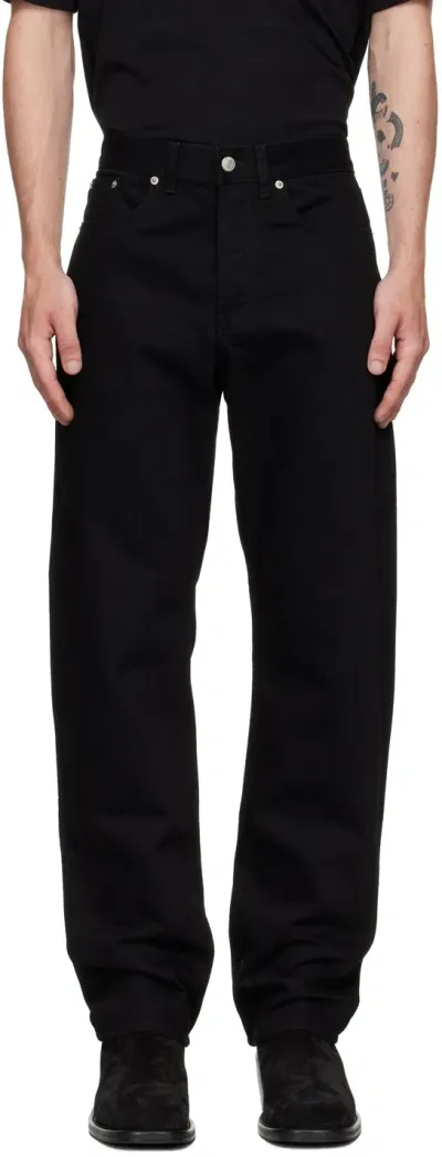 Dries Van Noten Black Straight-leg Jeans In 900 Black