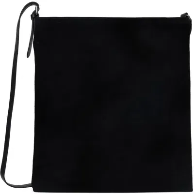 Dries Van Noten Black Suede Bag In 900 Black