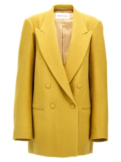 Dries Van Noten Blink Blazer And Suits In Yellow