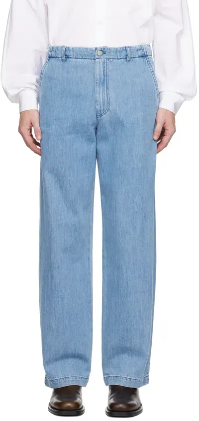 Dries Van Noten Blue Straight-leg Jeans In 514 Light Blue