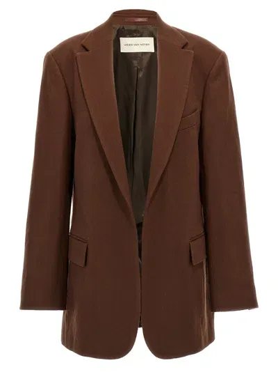 Dries Van Noten Blur Blazer In Brown