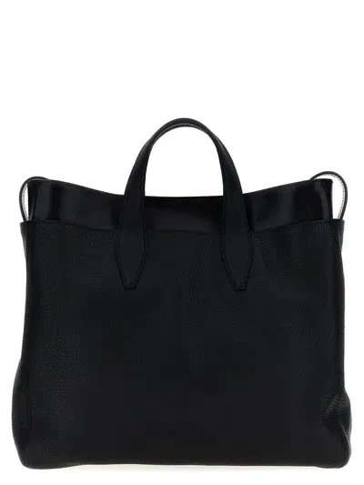 Dries Van Noten Double-layered Top Handle Bag In Black