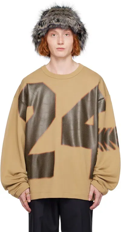 Dries Van Noten Brown Oversized Sweatshirt In 103 Beige