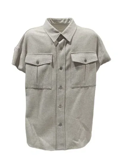 Dries Van Noten Cilloth 9261 M.w. Gray Shirt In Grey