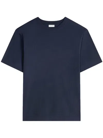 Dries Van Noten Crew-neck Cotton T-shirt In Blue