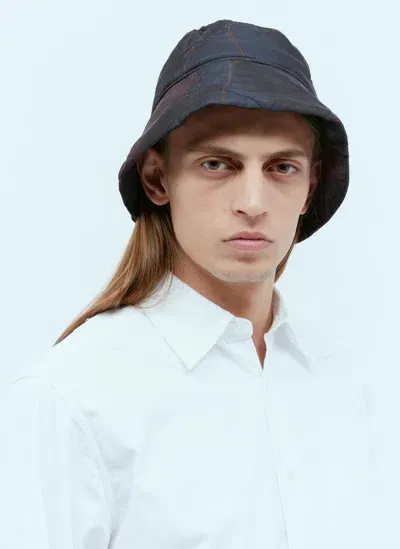 Dries Van Noten Flower Bucket Hat In Navy