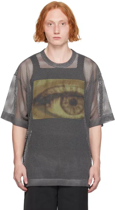 Dries Van Noten Gray Patch T-shirt In 510 Steel