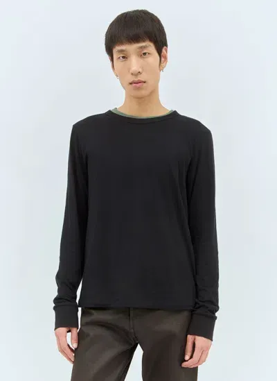 Dries Van Noten Layered Long-sleeve T-shirt In Black