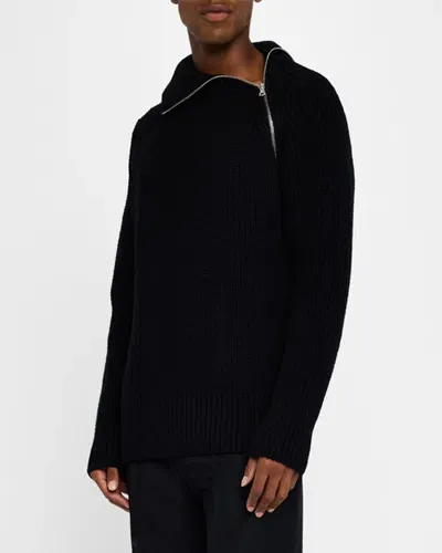 Dries Van Noten Men's Monty Turtleneck Sweater In Black