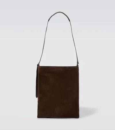 Dries Van Noten Messenger Bag Aus Veloursleder