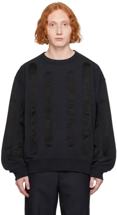 Dries Van Noten Men's Hax Applique Sweater In Navy