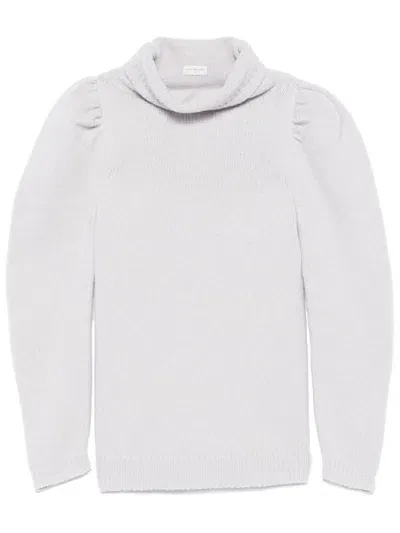 Dries Van Noten Terra Mock Neck Sweater In Grey