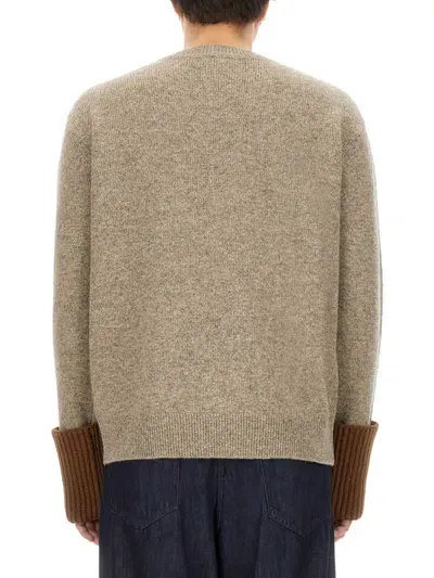 Dries Van Noten Virgin Wool Sweater In Beige