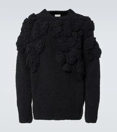 Dries Van Noten Wool And Alpaca-blend Sweater In Black