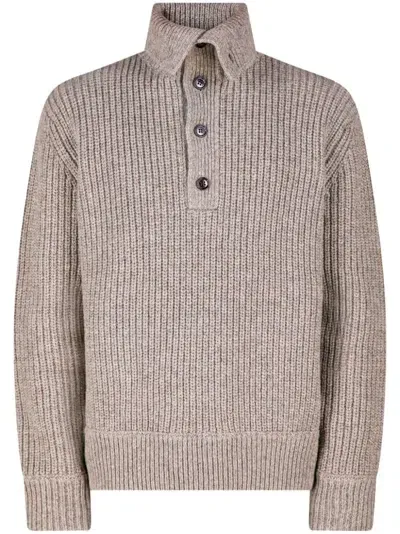 Dries Van Noten Wool Sweater In Gray