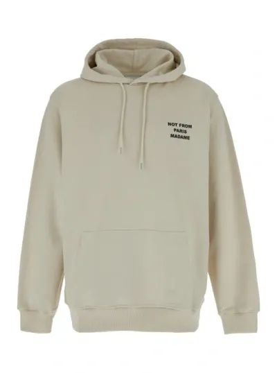 Drôle De Monsieur Le Hoodie Slogan In Neutrals