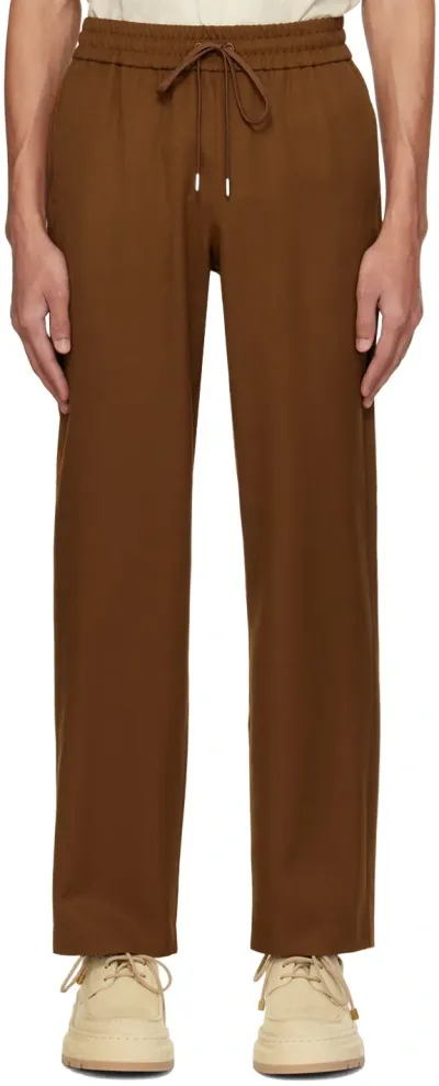 Drôle De Monsieur Le Pantalon Droit Straight-leg Trousers In Brown