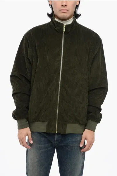 Drôle De Monsieur Corduroy Bomber Fit Track Sweatshirt