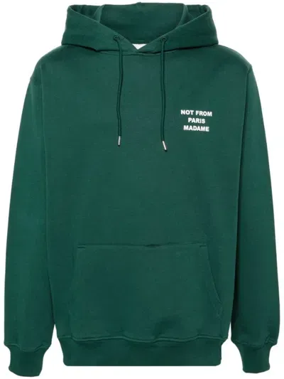 Drôle De Monsieur Not From Paris Madame Hoodie In Green